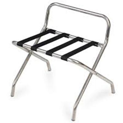 China Modern Guest Room Folding Iron Steel Metal Stainless Luggage Rack For Hotel Te koop