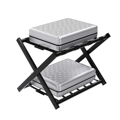 China Nulon Modern Strip Foldable Solid Wood Suitcase Rack Furniture Hotel Luggage Rack for sale