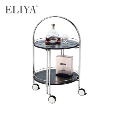 China Durable Hotel Bar Buffet Restaurant Liquor Serving Trolley for sale