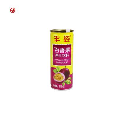 China Beverage / Beverage Can Tin Can Professional Custom Packing 200D 245ml Round Tin Cans Beverage Metal Tin Box for sale