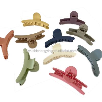 China Colorful Soft Back Hair Clips Ponytail Claws Hair Clip Fashion Claw Dish Hairpins Accessories for sale