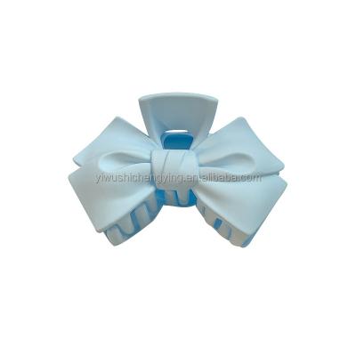 China New Fashion Cute Plastic Candy Color Bow Tie Clip Dish Hairpin Shark Clip Hairpin Jewelry Hair Claws for sale