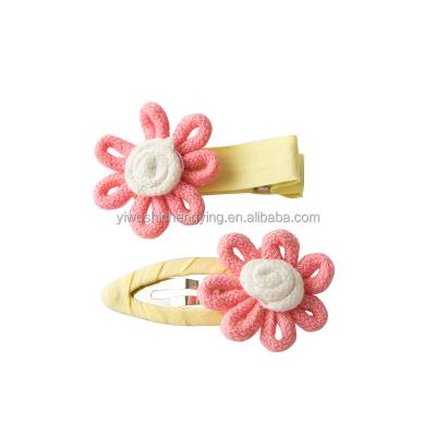 China Fashion sweet children's flower hairpin set color girl side clip sausage fresh baby small does not hurt hair clips for sale