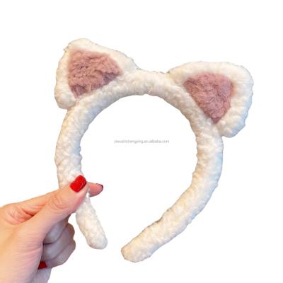 China New fashion autumn and winter plush hair accessories cat ears hair band wash face hair bands cute night club dress for sale