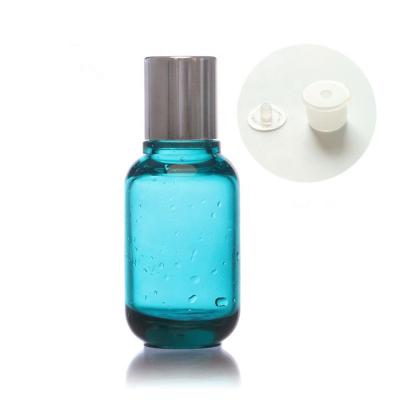 China Green Person Skin Care 10ml 30ml 50ml Glass Essential Oil Bottle With Aluminum Cap for sale