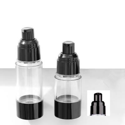 China Personal Skin Care Packaging Hot Sale 20ml 30ml 50ml 30ml Spray Bottle ODM Plastic Bottle Cosmetic Airless Pump Bottle Black For Women for sale