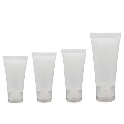 China Beauty travel empty refillable translucent frosted cosmetic make up soft plastic bottle soft plastic tubes for packaging for sale