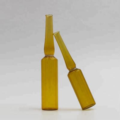 China Personal Care Ampoule Bottle Brown Bent Neck Bottle Neutral Borosilicate Glass White Transparent Ampoule Bottle for sale