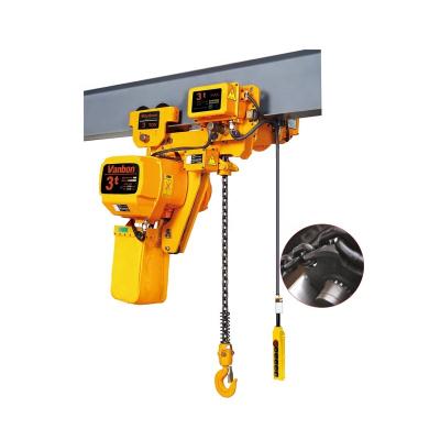 China Vanbon CE Certificate 1ton 3 Ton Electric Chain Hoist Low Head Room Type For Sale for sale