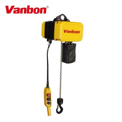 China Vanbon Monorail Chain Hoist Motorized Trolley Type Electric Hoist for sale