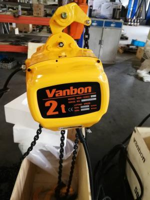 China Vanbon Top Seller Motorized Trolley Type 2t Electric Chain Hoist With Good Price for sale