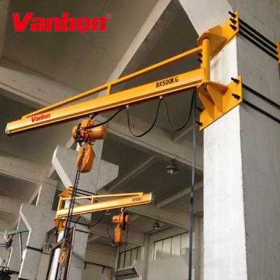 China Vanbon Overhead Crane Hoist 500kg Wall Mounted Crane Jib For Workshop Lifting Goods for sale