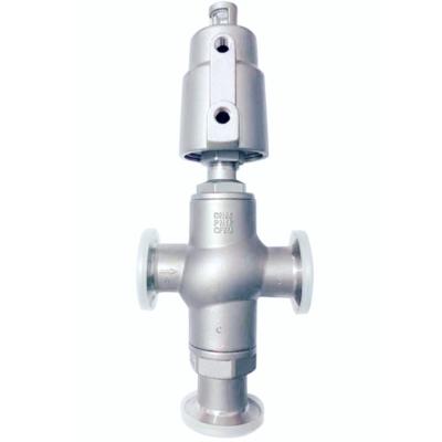 China General Tri Clamp Stainless Connection , Three Way Angle Seat Valve For Filling Equipment for sale