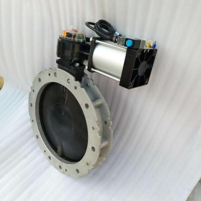 China Highly Flexibility Dust Pneumatic Butterfly Valve Air Ventilation Butterfly Valve for sale