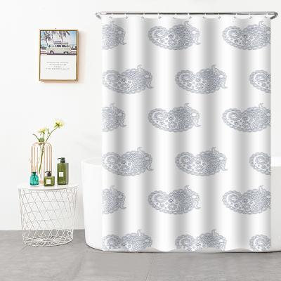 China Hot Selling Style Printing Shower Curtain Viable Modern Custom Made Bathroom Waterproof Shower Curtain for sale