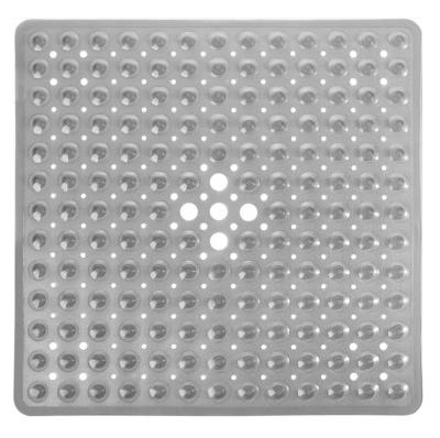 China Viable for Non Slip Bathroom with Drain Holes, Suction Cups, Machine Washable Square Shower Mat for sale