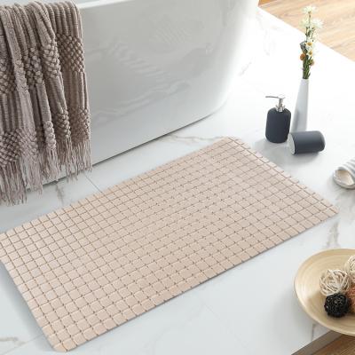 China Sustainable Solid Bath Mat Clear Non-Slip Bathtub Mat with Suction Cups, Drain Holes for Bathroom Showers Tub for sale