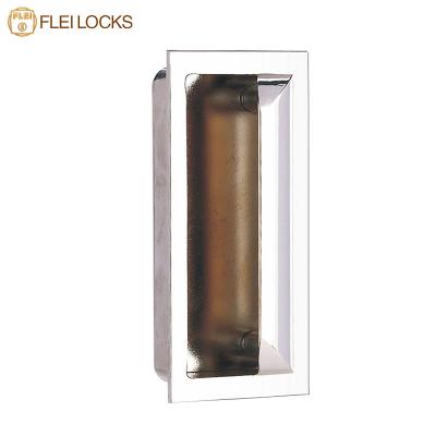 China Electrical Cabinet Flush Door Pull Handles Yellowish Color With Zinc Alloy Enclosures for sale