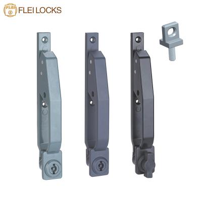 China Low Voltage Switchgear Door Pull Handles Modern Design Black Powder Coated Surface for sale