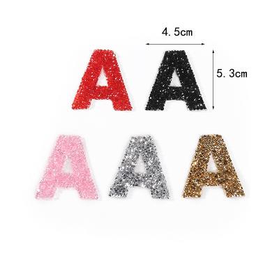 China 3D Hot Sale 3D Applique Letter Rhinestone Patch Iron On Patches Rhinestone Patches For Clothing for sale