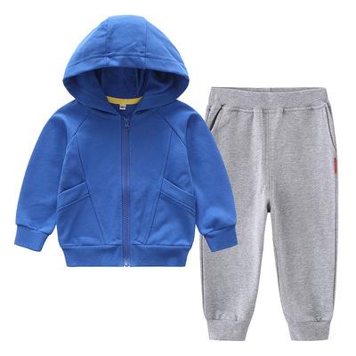 China New 100% Cotton Wholesale Unisex Casual Children's Clothing Fall Hoody Set of 2 Piece Sets Kids Girls for sale