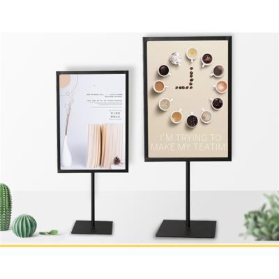 China Apply for supermarket factory directly sell high quality A3 A4 A5 size adjustable tabletop A5 metal poster frame display rack for store promotion for sale