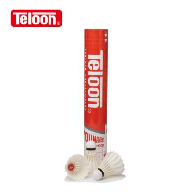 China Professional Teloon Game Training Ball Durable Badminton TB1000 Shuttlecock for sale