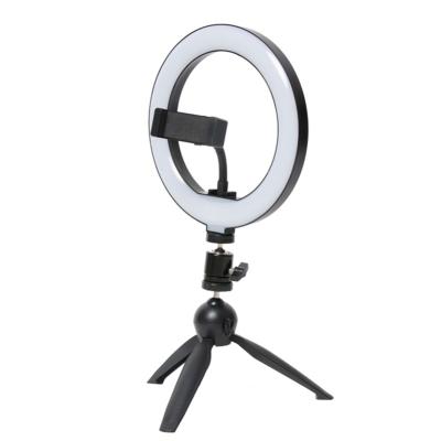 China Photography Fill Selfie Desk Led Circle Light For Live Streaming Cell Phone Holder Tripod Stand LED Ring Light for sale