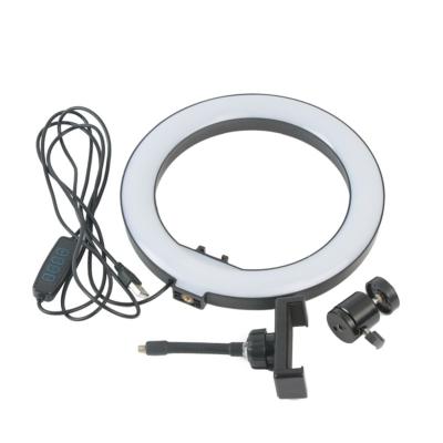 China Photography Fill Desk Led Circle Light Live Streaming Cell Phone Holder with Tripod Stand White LED Ring Light for sale