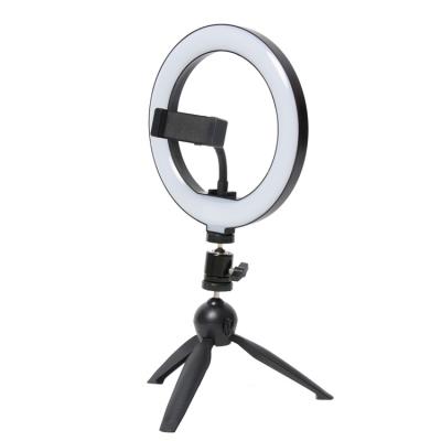 China Photography Fill Led Dimmable Circle Selfie Tripod Stand Ring Light Desktop Makeup Ring Light Video Live Stream for sale