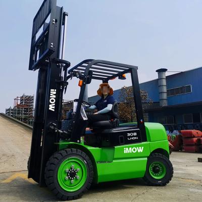 China Hotels iMOW ICE301B 3000kg Capacity Electric Forklift With Lithium Battery At Great Price for sale