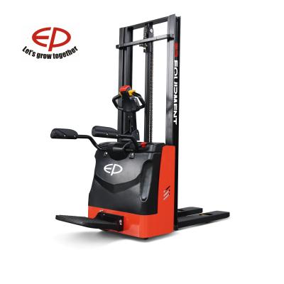 China Standing Standing PE Electric Pallet 1.4T Stacker (2020 NEW) with Foldable Platform and New Technology RSB141 for sale