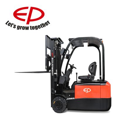 China Hotel PE 48V Three Wheel Electric Forklift 1.5t/1.8t/2.0t Hot Selling Forklift With Lithium Battery Option for sale