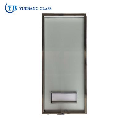 China Factory Sale Single-temperature Heating Black Printing Vending Machine Freezer Glass Door With Customization for sale