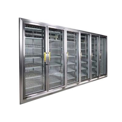 China Customized OEM Customized Walk In Cooler Freezer Insulated Glass Door With Frame for sale