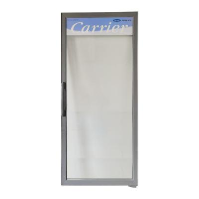 China Single-temperature Fog Anti-condensation Antifreeze Logo Fridge Freezer Cooler Tempered Silk Printed Glass Door for sale