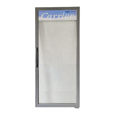 China Anti-fog/Anti-condensation hotel, /Anti-frost logo refrigerator/silk printed freezer/cooler glass door for sale