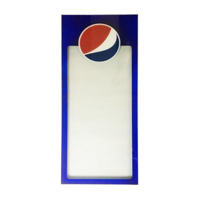 China Hotel Custom Frameless Silk Screen Printed Logo Fridge Glass Door for sale