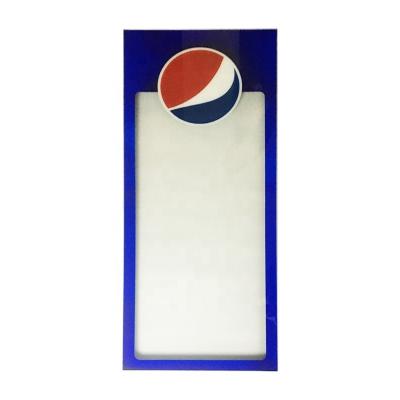 China Hotel Frameless Silk Screen Printed Digital Printing Glass Fridge Logo Door Glass Door for sale