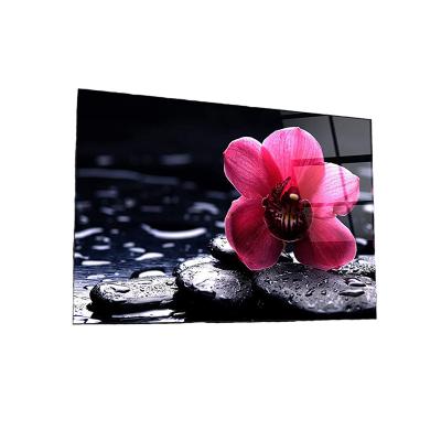 China Wholesale Home Yard Wall Decoration Rose Flower Printing Tempered Glass for sale