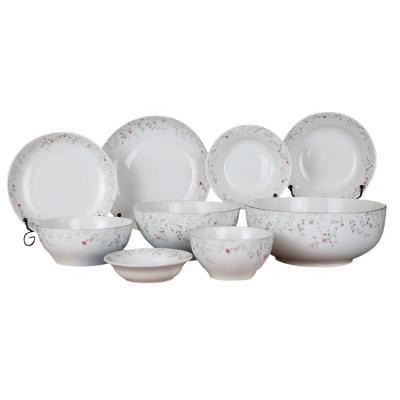 China Sustainable Dish Porcelain Dinner Sets 72 Pcs Fast Food Dinnerware Set Platos Korean Porcelana Ceramic Dinnerware Sets Dinnerware for sale