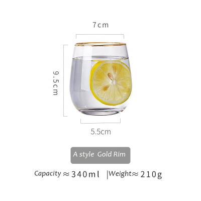 China Minimalist Glass Drinking Cup 400Ml Lead Free Material Glass Water Safe Cups for sale