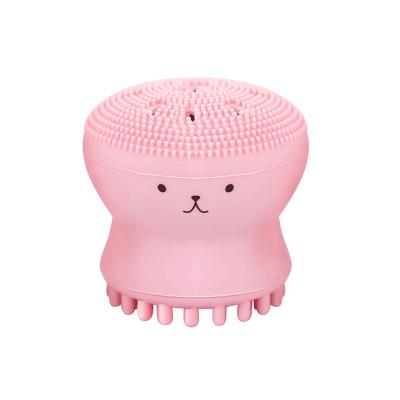 China 2023 New Design DEEP CLEANING Skin Care Octopus Shape Silicon Hand Wash Face Scrubbers Facial Cleansing Brush Deep Cleansing Pad for sale