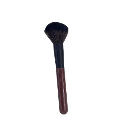 China Single Flat Brush Face Fan Makeup Brush Makeup Brush Up Ultra Soft Fiber Blusher Powder Cosmetic Brush Up Ladies Luxury OEM for sale