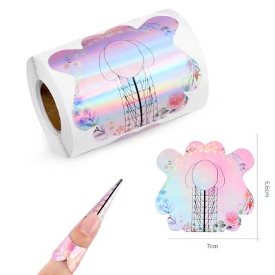 China Professional Nail Form Best Laser Shape Art Gel Painting Gradient Nail Nail Form Acrylic Extreme Double Fake Nail for sale