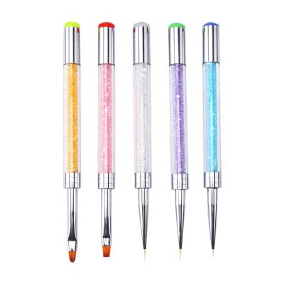 China New Design NAIL Nail Painting Seal Pen Silica Polish Brush Dual Function Drill Gel Transfer Gel Polish Brush for sale