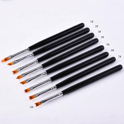 China NAIL Nail Brush Petal Modeling Pen Carving Pure Color Plastic Painted Nail Brush for sale