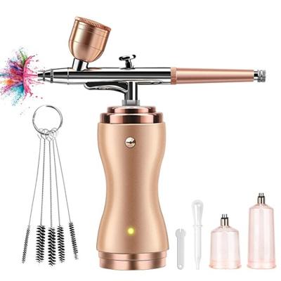 China 2 Beauty Airbrush Air Compressor Oxygen Injection Easy To Wear Beauty Device Makeup Airbrush JZ04 for sale