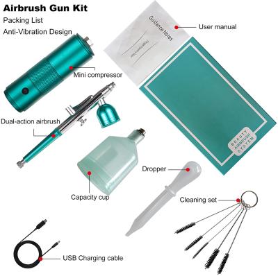 China Airbrush kit. Mini Airbrush With Compressor Kit USB Rechargeable Portable Airbrush Gun For Make Up Nail Art Cake Paint 4425 for sale