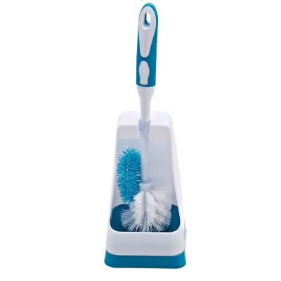 China Eco-friendly Sustainable Bathroom Silicone Toilet Cleaning Brush Set With Bowl , Cheap Toilet Brush for sale